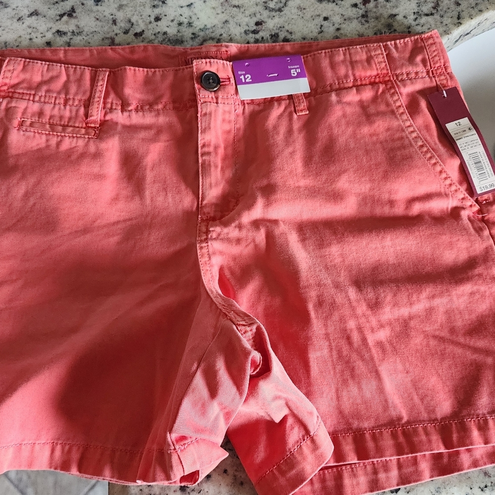 Merona Coral Shorts Size 12